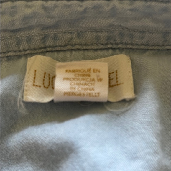 Vintage Lucy & Laurel Denim Sky Blue Sleeveless Top Size M - Picture 4 of 7